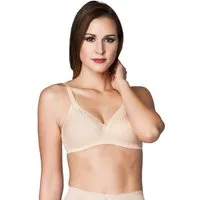 Miss Perfect Bügelloser BH 9954 Soft BH ohne Bügel aus Baumwolle mit Spitzenborte