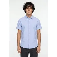 Jack & Jones Kurzarmhemd JJCHAD OXFORD STRIPE SHIRT SS