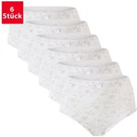 celodoro Taillenslip Damen Taillenslip 6er Pack, Microfaser, Blümchen-Muster
