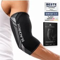 BLACKROX Ellenbogenbandage [Vergleichssieger 2025] SWISSBERN, Gr. S-XL, Damen und Herren