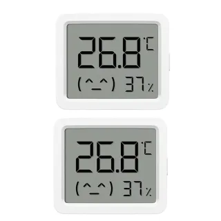 2Pcs XIAOMI 3 Mijia Smart Temperature Humidity Sensor Mini 0°C-60°C Range Bluetooth 5.0 High Precision Compact Hygromete
