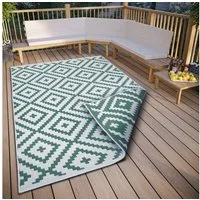 OTTO home Teppich Ronda Wendeteppich, rechteckig, Höhe: 5 mm, Sisal-Optik, Flachgewebe, In- und Outdoor, geometrisches Boho Design