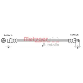 Metzger Bremsschlauch hinten Audi A6 4F