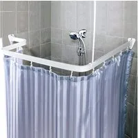 Euroshowers GmbH Duschvorhangstange Euroshowers Duschvorhangstange Flexibel Formbar 300 cm Weiß, 1-läufig, Wand, Decke, Schrauben, Aluminium, Kann von Hand gebogen werden