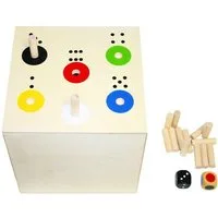EDUPLAY Lernspielzeug "Ab in die BOX" - BIG mit 2 Würfel & 30 Holzstäbchen (0-St)