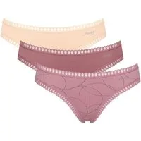 sloggi Minislip GO Crush (3er Pack) dehnbare Spitzendetails, Cotton-Mix