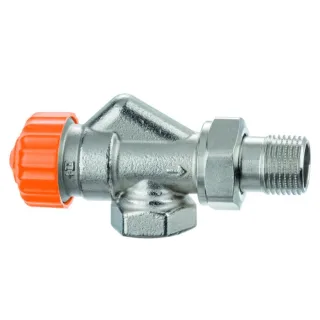 Heimeier Eclipse Thermostat-Ventilunterteil 3460-03.000 Rp 3/4xR 3/4, Axial, Messing vernickelt, verkürzt