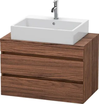 Duravit DuraStyle Konsolenwaschtischunterbau wandhängend Nussbaum dunkel Matt 800x478x512 mm - DS530 DS530702121