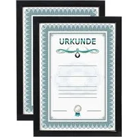 IDEAL TREND Bilderrahmen 2er 3er 5er 10er Pack Dokument Bilderrahmen 21x29,7 DIN A4 Urkunde Fot, für 2 Bilder (2 St)