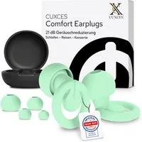 CUXCES Gehörschutzstöpsel Noise Cancelling Ohrstöpsel - 4 Größen - Schlafen, Konzerte & Flugzeug