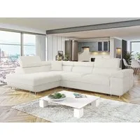 MIRJAN24 Ecksofa Torezio, mit Bettkasten und Schlaffunktion, Einstellbare Kopfstützen, 274x203x70-90 cm
