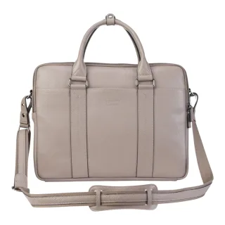 Echtes Leder Grau Laptop Business Aktentasche Büro Arbeit Reisetasche - Sutton