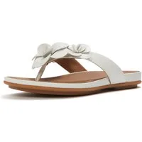 Fitflop GRACIE FLOWER LEATHER FLIP-FLOPS Dianette Zehentrenner, Sommerschuh mit auffälliger Blüte