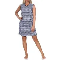 Normann Nachthemd Normann Damen Nachthemd Strandkleid in maritimer Optik