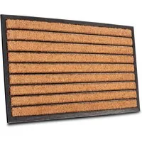 HANSE Home Fußmatte Mix Mats Gummi Kokos Striped, Türmatte, rechteckig, Höhe: 20 mm, Strapazierfähig, pflegeleicht, robust, wetterfest, UV-beständig