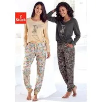 Vivance Dreams by Lascana Pyjama (Packung, 4 tlg., 2 Stück) mit Frontdruck