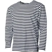 MFH T-Shirt MFH Russ. Marine Shirt, langarm, Sommer, weiß-blau