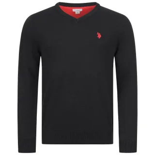U.S. POLO ASSN. Herren V-Neck Pullover Classic Fit aus Baumwollmix