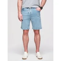 OMBRE Jeansshorts Herren Denim Shorts mit elastischem Bund Light indigo M (kein Set, 1-tlg)