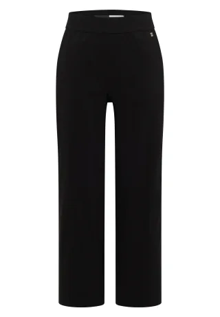 CECIL - 7/8 High Waist Wide Leg Hose im Loose Fit Black - Gr. - 7