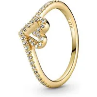 Pandora Fingerring Pandora Timeless Wishbone Funkelndes Herz Ring 169302C01 Damenring