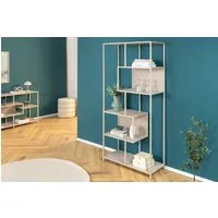 riess-ambiente Bücherregal SLIM LINE 185cm champagner beige Metall · Raumteiler mit 6 Regalböden, Einzelartikel 1-tlg., Standregal fürs Wohnzimmer/Schlafzimmer · Industrial Design