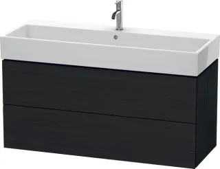 Duravit L-Cube Waschtischunterbau wandhängend Eiche Schwarz Matt 1184x459x544 mm - LC627901616 LC627901616