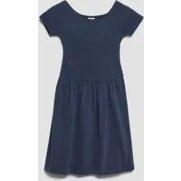 s.Oliver Minikleid Kleid Off-Shoulder-Kleid mit Smok-Detail