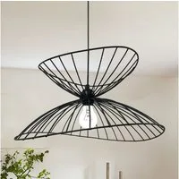 Bamyum Pendelleuchte Pendelleuchte Vertigo, Metall Schwarz 50 cm Modern Lampe, ohne Leuchtmittel