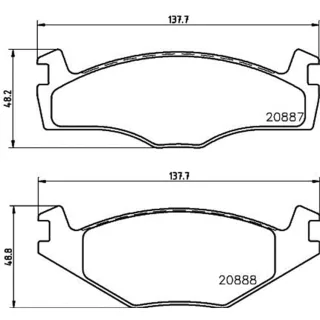 Hella Bremsbel?ge vorne Seat Cordoba Ibiza VW Derby Polo