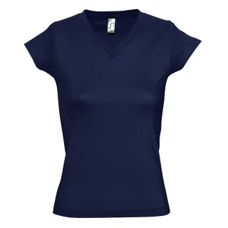 SOLs Womens/Ladies Moon V Neck Kurzarm T-Shirt (French Navy)
