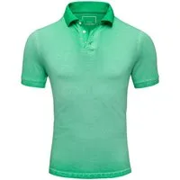 Amaci&Sons Poloshirt DE PERE Poloshirt Herren Verwaschenes Kurzarm Polo Hemd Regular Fit