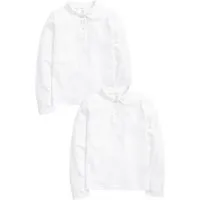 Next Langarm-Poloshirt 2 x Langarm-Polooberteile aus 100 % Baumwolle (2-tlg)