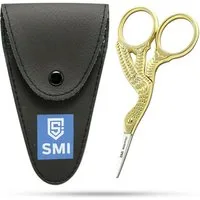 SMI Papierscheren Storch Schere Stickschere Nähschere Handarbeitsschere + Etui, (1-tlg)