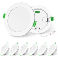 ALUSSO LED Einbauleuchte 6er-Set, Einbau-Spots, 3CCT, IP44, E-Klasse, dimmbar, 8W, 850lm, Weiß