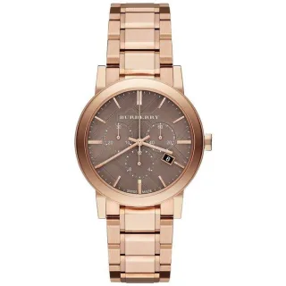 Elegante Burberry BU9754 The City Rose Gold-Ton Damenuhr