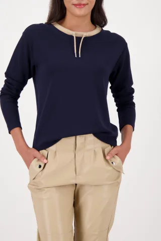 monari - Sweatshirt mit Schmuckdetail night sky - Gr. - 46