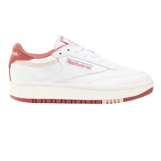 Reebok - "Club C" Sneaker für Damen, Leder, Plattform-Absatz (Weiß/Pink)