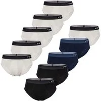 VIP Slip Premium Jersey Stretch - 10er Set - klassische Unterhosen (10-St) Unterwäsche Männer Herren Uni Baumwoll-Mix (95% Baumwolle) 10-Pack