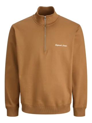 JACK&JONES - JORNORREBRO EMB SWEAT HIGH NECK NOOS argan oil - Gr. - L
