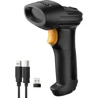 Inateck Barcode Scanner 2D Bluetooth, Kabellose QR Code Scanner Handscanner, (1 Ladung 180 Tage Standby)