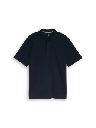 Tom Tailor - Plus Size - Piqué Poloshirt mit Logo-Stickerei sky captain blue - Gr. - 4XL