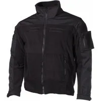 MFHHighDefence Fleecejacke Fleece-Jacke, Combat, schwarz - XXXL