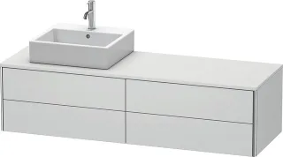 Duravit XSquare Konsolenwaschtischunterbau wandhängend Weiß Seidenmatt 1600x548x400 mm - XS4914L3636 XS4914L3636