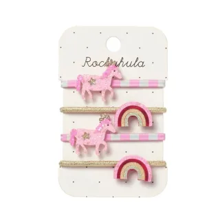 Rockahula Haargummis Pink Pony Stripy Ponies