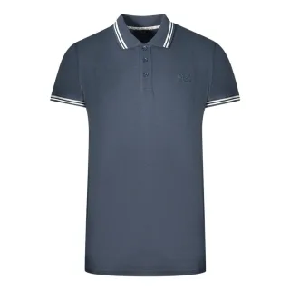 Cavalli Class Polo-Shirt mit Zwillingsbesatzkragen in Marineblau