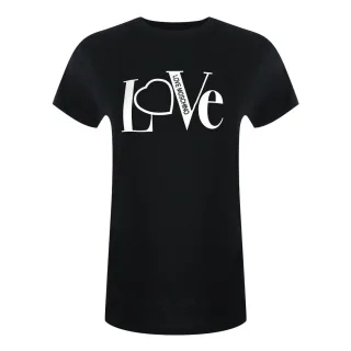 Schwarzes T-shirt Mit Moschino-liebeslogo