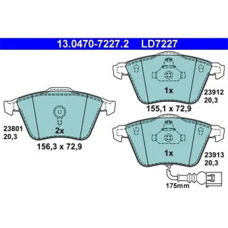 ATE Ceramic Bremsbel?ge vorne Audi A3 Tt Seat Leon VW Golf Scirocco