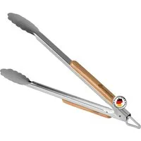 BURNHARD® Grillzange Akazienholz Grillzange 45 cm