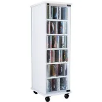 VCM Standregal Holz CD DVD Stand Regal Schrank Valenza Glastür, 1-tlg., 98x31x35cm BluRay Schrank